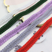 Accessoires de vêtements classiques dentelle de rideau, sangle de bande de forme de mille-pattes en polyester 1.1CM décoration bricolage approvisionnement en stock