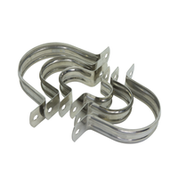 Colliers de serrage en U en acier inoxydable 304 pour systèmes de plomberie, colliers de serrage à double trou et supports de fixation de tuyaux