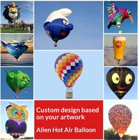 Ballons publicitaires gonflables géants personnalisés en forme d'animaux de dessin animé, modèles de montgolfières flottantes