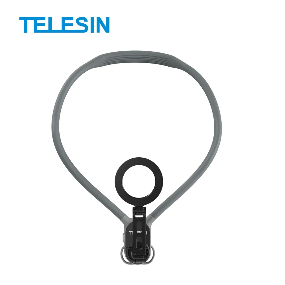 Telesin aksesoris terlaris MAX Hands-free Strap Hold Mount untuk ponsel silikon magnetik leher pemegang