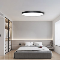 Plafonnier LED Intelligent de Forme Ronde Contrôle par Application Wifi Tuya, 24W, pour le Salon, RGBCCT