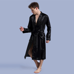 <span class=keywords><strong>Peignoir</strong></span> léger pour <span class=keywords><strong>homme</strong></span> en satin uni, respirant, à séchage rapide, coupe ample, <span class=keywords><strong>grande</strong></span> <span class=keywords><strong>taille</strong></span>, manches longues, printemps et automne - Product Image 1