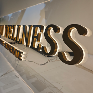 Letreros con Logotipo 3D Personalizados, Letrero <span class=keywords><strong>LED</strong></span> Retroiluminado Personalizado para Exteriores, Letras Publicitarias <span class=keywords><strong>LED</strong></span> 3D, Letrero con Logotipo Comercial, Letrero <span class=keywords><strong>LED</strong></span> para Exteriores - Product Image 1