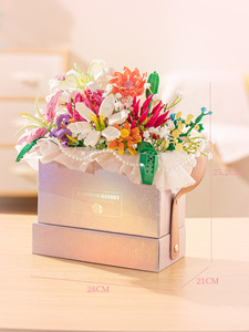 Bloques de Construcción de Flores con Luz LED, Juguete de Ensamblaje con Caja, Decoración de Habitación, Regalos de Cumpleaños, Flor Eterna para Niñas - Product Image 6
