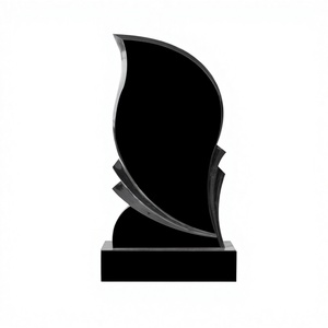 Lápidas de Granito Negro, Piedra Natural, Diseño Americano Tradicional, para Uso en Cementerios - Product Image 5