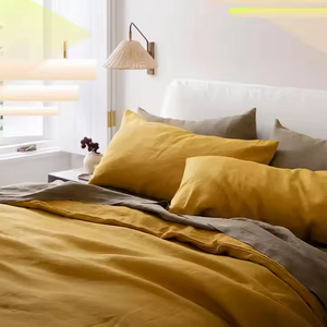 Thương nhân sang trọng pháp bộ đồ giường Linen Đá rửa sạch bộ đồ giường lanh đặt khách sạn & Pháp bộ đồ giường linen 100% rửa sạch - Product Image 2