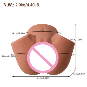 Bestseller: Masturbatore Maschile a Doppio Canale Impermeabile, Mezzo Busto con Texture Realistica della Pelle Color Carne e Fianchi Curvi - Product Image 2