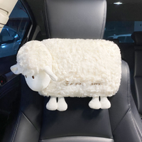 Porte-mouchoirs de voiture mignon serviette en papier accroché au pare-soleil de voiture siège arrière sac à mouchoirs boîte porte-mouchoirs de voiture blanc