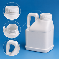 Botella de Boca Ancha de 5L de HDPE con Tapa de Rosca y Asa para Almacenamiento de Líquidos Industriales, Químicos y de Gasolina, Venta al Por Mayor, Impresión UV