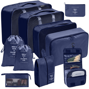 Tùy Chỉnh 10 Pcs Đặt Hành Lý <span class=keywords><strong>Organizer</strong></span> Xách Tay Túi Lưới Nén Carry-On Đóng Gói Cubes Cho Du Lịch - Product Image 6