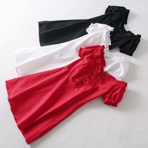 Casual Brevi Donne di Estate del Puntino di Polka Dell'increspatura Del Manicotto di Soffio Wrap Dress <span class=keywords><strong>ABBIGLIAMENTO</strong></span> DONNA - Product Image 4