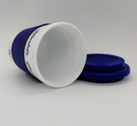 Tasse de café en plastique réutilisable 340ml, avec manches et couvercle, gobelet à café en plastique, 12Oz, 2 pièces