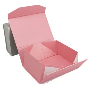 Omet Custom Pink Branded Logo Package Paper Packing Box With Logo Packaging