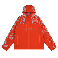 Veste de sport pour homme OEM en cuir avec impression en relief, séchage rapide, décontractée, élégante, mode streetwear, marque Europe & États-Unis