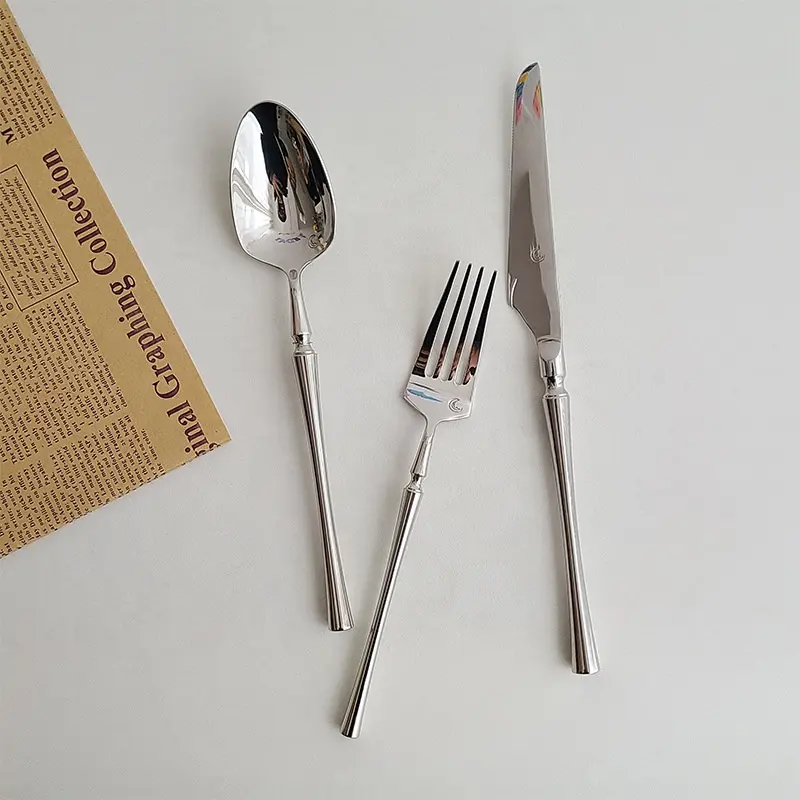 Lelyi nórdico criativo cintura pequena ocidental, utensílios de mesa para faca de aço inoxidável 304, colher e garfo