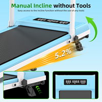 Tapis roulant compact inclinable et pliable, application Fit Show, tapis de marche manuel pour bureau, pour usage domestique, entraînement électrique et mécanique - sans