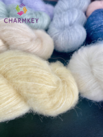50g Hilo de Lujo de Mezcla de Lana de Alpaca y Seda Cepillado Ultra Suave, Amigable con la Piel y Ecológico para Tejer a Mano Bufandas, Gorros y Suéteres