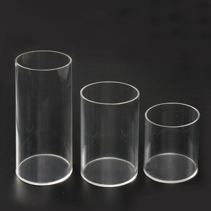 Soporte <span class=keywords><strong>de</strong></span> Tubo Transparente Personalizable, Diámetro 100mm 80mm 60mm, Cilindro Acrílico, Tubo <span class=keywords><strong>de</strong></span> Perspex con Base - Product Image 1