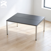 Poste de travail modulaire moderne et durable pour 2 personnes, bureau de cubicle de bureau 120x120x75cm avec rangement