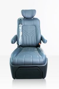 Siège de voiture de luxe en cuir réglable et pivotant pour véhicules modifiés (MPV, SUV, Van) – Noir – Adapté aux personnes handicapées, âgées et utilisant un fauteuil roulant - Product Image 3