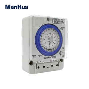 ManhuaTB35-N 50/60Hz 24 Heures 12V minuterie mécanique à sens unique commutateur