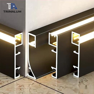 Rodapé de Alumínio com Luz <span class=keywords><strong>LED</strong></span>, Perfil de Rodapé <span class=keywords><strong>LED</strong></span>, Luz de Rodapé <span class=keywords><strong>LED</strong></span> - Product Image 1
