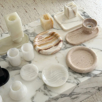 Plateau de service en marbre naturel personnalisé pour la présentation de bijoux, plateau à fruits, articles de salle de bain, décoration intérieure