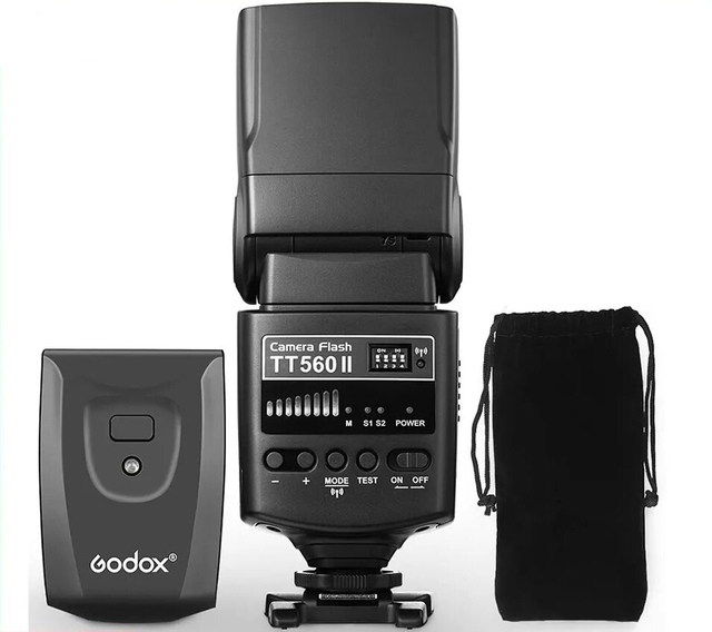 Godox TT560II Wireless 433MHz GN38 Camera Flash Speedlite Light Compatible for Canon Nikon Sony Olympus Pentax Fuji DSLR Cameras