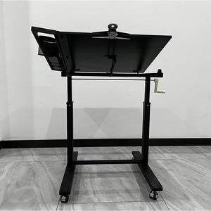 Bureau debout roulant réglable en hauteur, bureau de dessin inclinable, bureau assis-debout, table de dessin semi-élevable - Product Image 3
