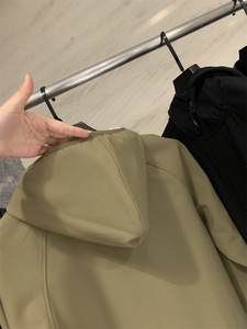 Top grade versione autunno moda <span class=keywords><strong>uomo</strong></span> calda a prova di vento fodera in pile con cappuccio logo personalizzato esterno impermeabile impermeabile <span class=keywords><strong>trench</strong></span> - Product Image 5