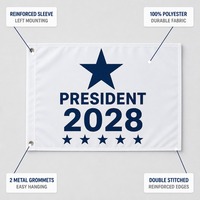Drapeau numérique personnalisé en tissu polyester simple face 3x5 pieds, bannière de campagne présidentielle américaine 2028, drapeau électoral – Grande Vente