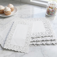 Napperons en papier personnalisés, dentelle imprimée, napperons ronds en papier pour la décoration de table de restaurant, café