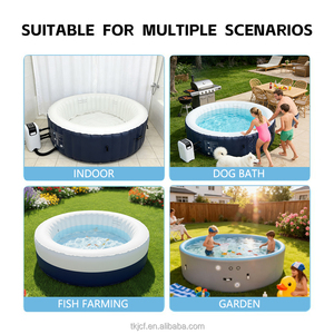 La piscina rotonda gonfiabile personalizzabile in PVC per neonato portatile e antiscivolo per uso domestico include kit di riparazione - Product Image 3