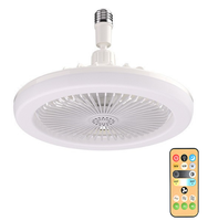Ventilateurs de plafond avec lumières, ventilateur avec prise, lumière avec télécommande, 3 couleurs, 3000K-6000K, ampoule LED à intensité variable, éclairage à visser