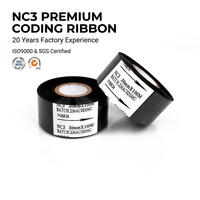 Ruban de codage à chaud NC3 noir en PET, 30 mm x 100 m, pour impression par transfert, compatible HP-241 DY-8, machine de codage de date (plastique)