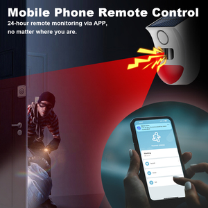 Kerui tuya wifi phát hiện chuyển động năng lượng mặt trời cảm biến báo động điều khiển từ xa còi báo động 120dB ánh sáng hồng ngoại an ninh nhà phụ kiện báo động - Product Image 5