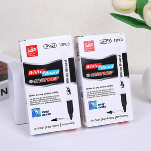 Pennarelli cancellabili per lavagna, a base d'acqua, neri, atossici, per bambini, a punta spessa, doppia faccia, facili da cancellare - Product Image 2