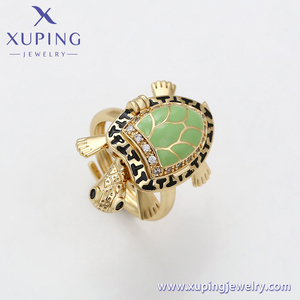 X000962556 Joyería XUPING Anillos <span class=keywords><strong>de</strong></span> Moda <span class=keywords><strong>de</strong></span> <span class=keywords><strong>Tortuga</strong></span> Verde Animal Chapados en Oro <span class=keywords><strong>de</strong></span> 14K - Product Image 4