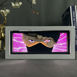 Boîte <span class=keywords><strong>à</strong></span> ombres 3D en papier découpé mignonne, lampe de nuit LED <span class=keywords><strong>à</strong></span> 16 couleurs changeantes avec télécommande pour la décoration de la chambre d'enfant, de l'adolescent, de la chambre <span class=keywords><strong>à</strong></span> coucher ou du bureau - Product Image 3