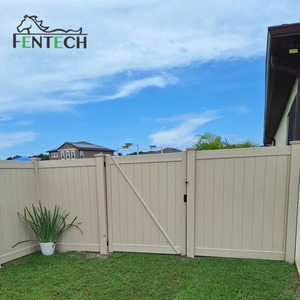 Kit de panneaux de clôture Fentech Anti-UV 6x8 pieds, imitation bois ASA, vinyle, pleine intimité, avec poteaux et accessoires - Product Image 4