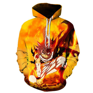 High Quality Digital Printing 3d Anime <strong>Hoodie</strong> Sublimation Hoodies 100 Polyester FAIRY TAIL Hoodies - Product Image 1