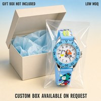 Montre à Quartz pour Enfants avec Cadran Rotatif et Bracelet à Breloques 3D, Personnalisable avec Logo, Faible MOQ, Vente en Gros OEM/ODM, Direct Usine