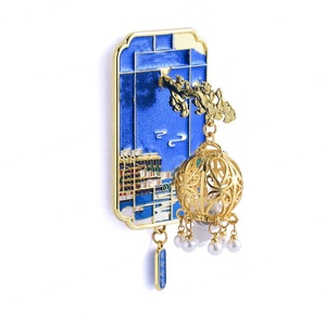 Cadeau souvenir chinois, design créatif, décorations rondes 3D, aimant de réfrigérateur tendance - Product Image 5