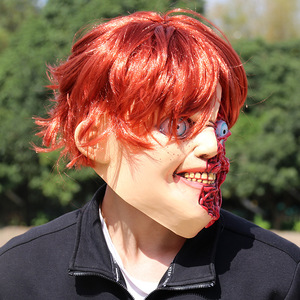 Nouveau masque de poupée Chucky, costume d'Halloween, masque en <span class=keywords><strong>latex</strong></span> pour toute la tête, cosplay Chucky, visage de fantôme d'horreur, accessoires effrayants, masque d'horreur pour <span class=keywords><strong>adulte</strong></span> - Product Image 4