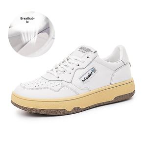Zapatillas de Skate Clásicas Retro <span class=keywords><strong>Ennis</strong></span>, Calzado de Cuero Genuino para Caminar, Zapatillas Antideslizantes, Zapatillas Deportivas Casuales Blancas para Hombre - Product Image 3
