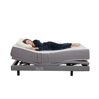 Lit réglable ergonomique Twin XL à gravité zéro, rembourré, avec inclinaison de la tête et des pieds et télécommande sans fil