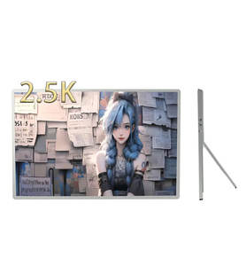 OEM haute lumière 60hz 120hz USB écran portable 13.3 pouces 2.5k LED 100% SRGB moniteur pliable IPS haut-parleurs intégrés - Product Image 1