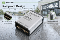 300W 12V 24V Yağmur Geçirmez Anahtarlamalı Güç Kaynağı LED Şerit Işığı için AC'den DC'ye LED Sürücü Dış Mekan Trafosu Yüksek Stabilite