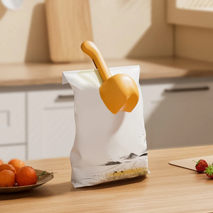 Rice Measuring Scoop Multifunctional Cat Dog Pet Food Feeding Spoon With Sealing Clip Household <b>Plastic</b> <b>Kitchen</b> Measuring Spoon - Product Image 3