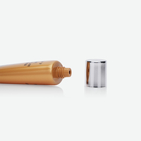 Tubo de PE Dorado Brillante con Logotipo Personalizado, Tubo Suave con Tapa Plateada Electrochapada para Crema BB Mate y Aterciopelada